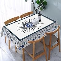 Vista 8 de YETTA YANG Paño de Mesa Redondo de Dulce de Chupachups Gótico en Negro y Blanco de 60 Pulgadas, Cubierta de Mesa Decorativa de Tela para Mesas
