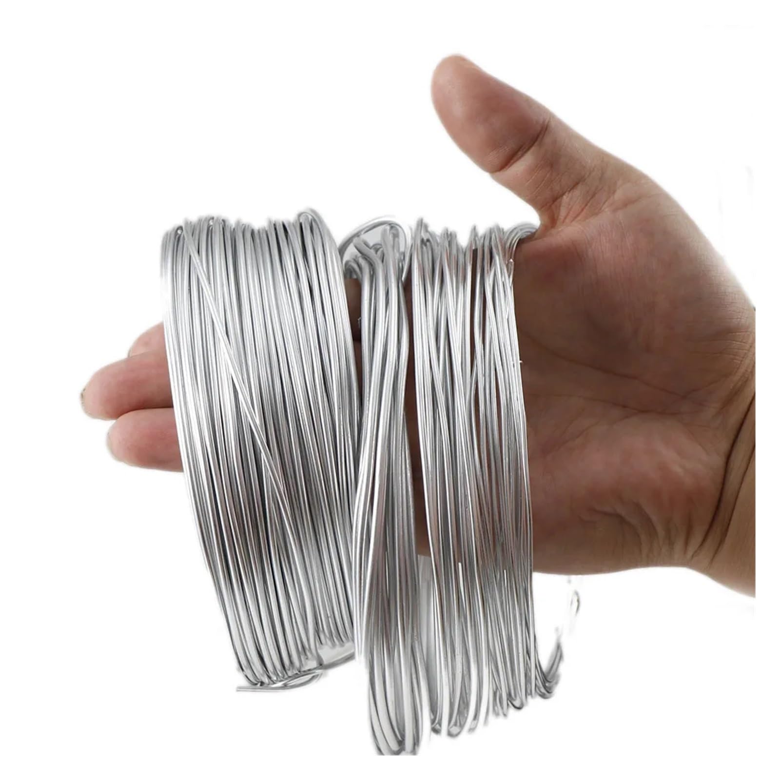 500 g/Rolle, 1 mm/1,5 mm/2 mm/2,5 mm/3,0 mm/4 mm, eloxierter runder Aluminiumdraht, Schmuckdraht, weich, DIY-Bastelbedarf(Gold,1.5mm about 100meter)