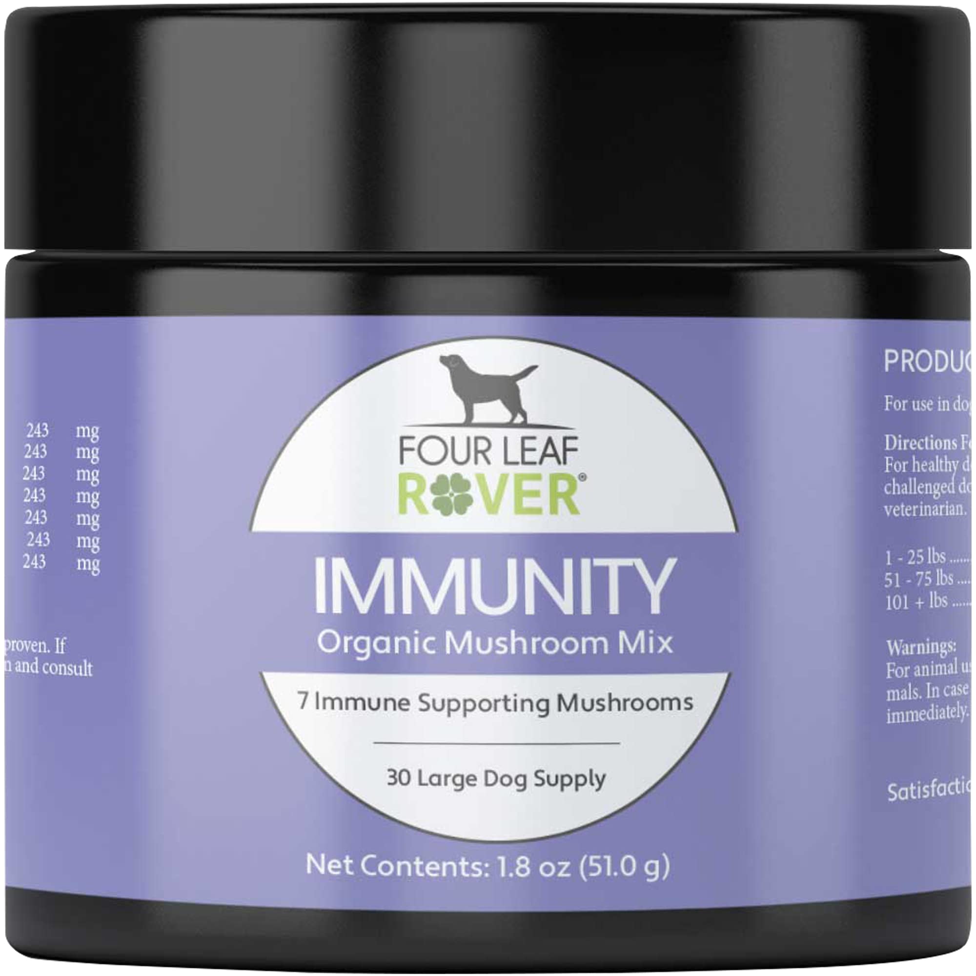 Seven Shrooms - Organic Mushroom Supplement for Dogs - Veterinarian Formulated Whole Mushroom Extract