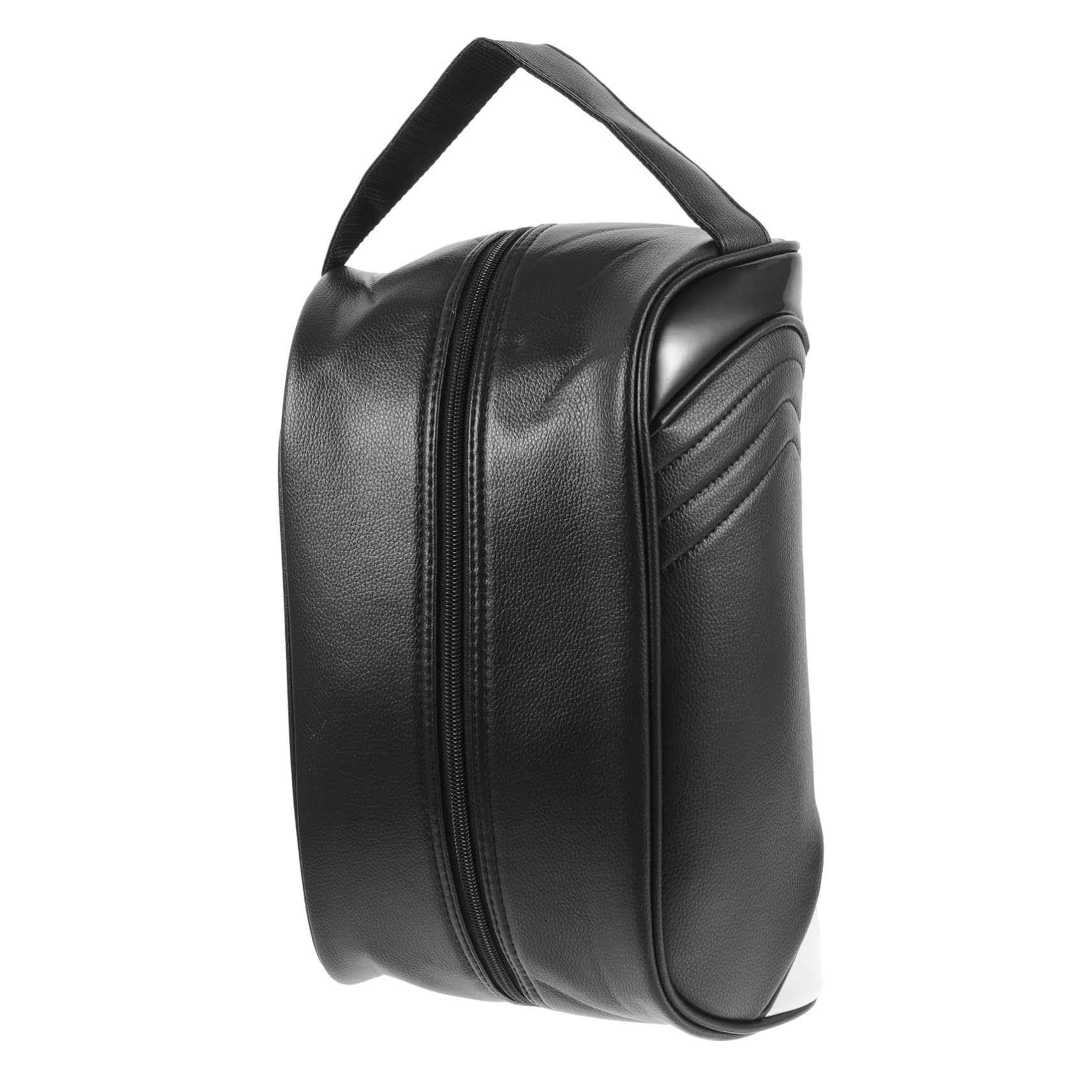 Veemoon Borsa per Scarpe in Cuoio Nero, Pieghevole e Portatile, per Riporre le Scarpe in Viaggio e All’aperto
