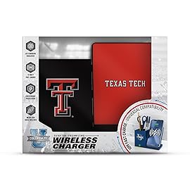 SOAR NCAA Wireless Cell Phone Charging Stand and Desktop Organizer, Texas Tech Red Raiders