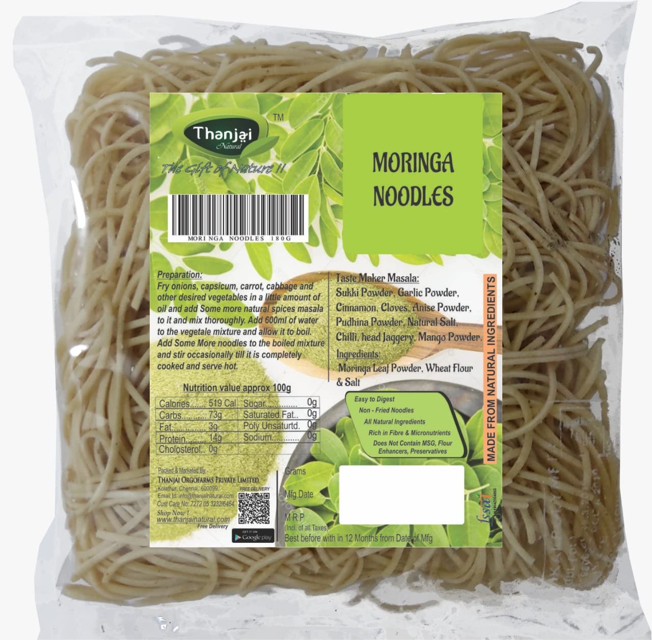 Thanjai Natural Millet Noodles 180 Grams X 4 Varieties (720 Grams) of Homemade Natural Moringa | Red Rice | Horsegram and Ragi Millets Noodles (No Preservatives, No Chemicals, No Artificial Extract) (B09RB1XV9M) Amazon Price History, Amazon Price Tracker