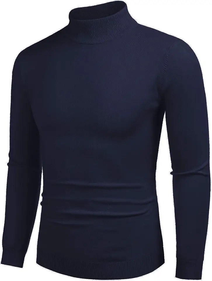 COOFANDY Mens Mock Turtleneck Slim Fit Pullover Sweater Casual Basic Knitted Thermal Sweaters