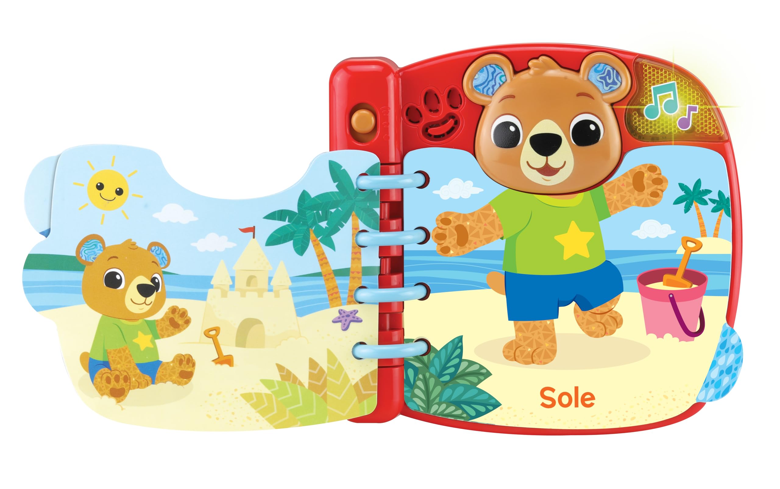 VTech Wie kleide ich Mich Heute an? Interaktives und sensorisches Buch für Kinder, lernt, Kleidung und Wetter zu kombinieren, mehr als 50 Melodien enthalten, interaktive Seiten, italienische Sprache,