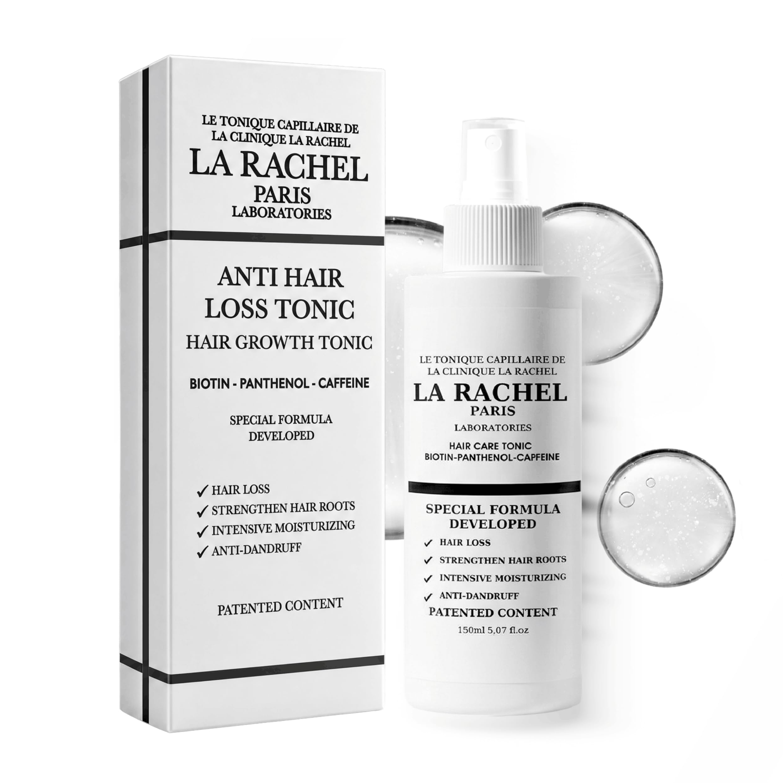 Anti-Hair Loss Tonic with Biotin, Panthenol & Caffeine | Hair Growth Treatment for Men and Women | Scientifically Proven Formula to Strengthen and Revitalize Thinning Hair by La Rachel Paris