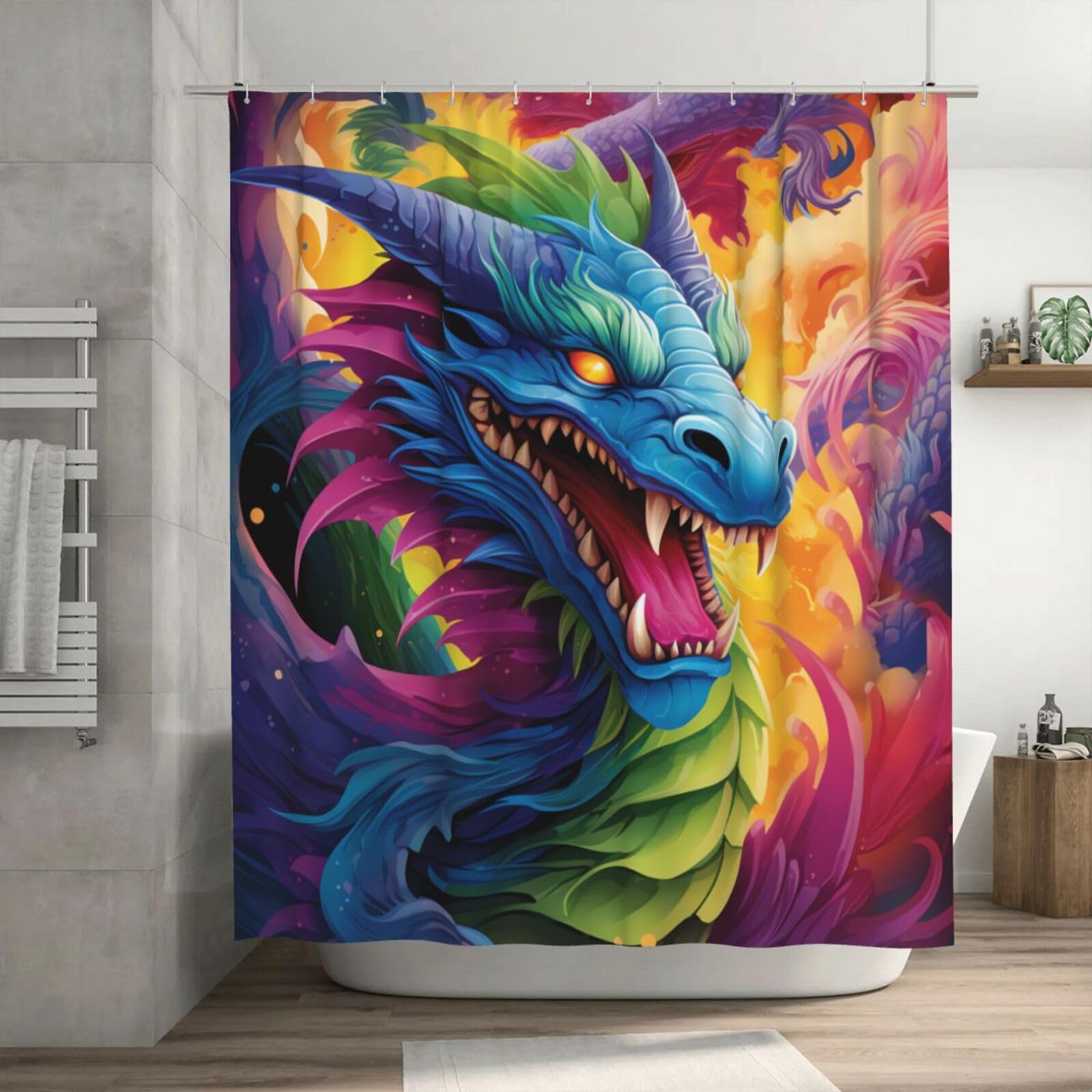 Rideau de douche imperméable et épais 182,9x182,9 cm pour accessoire de salle de bain moderne