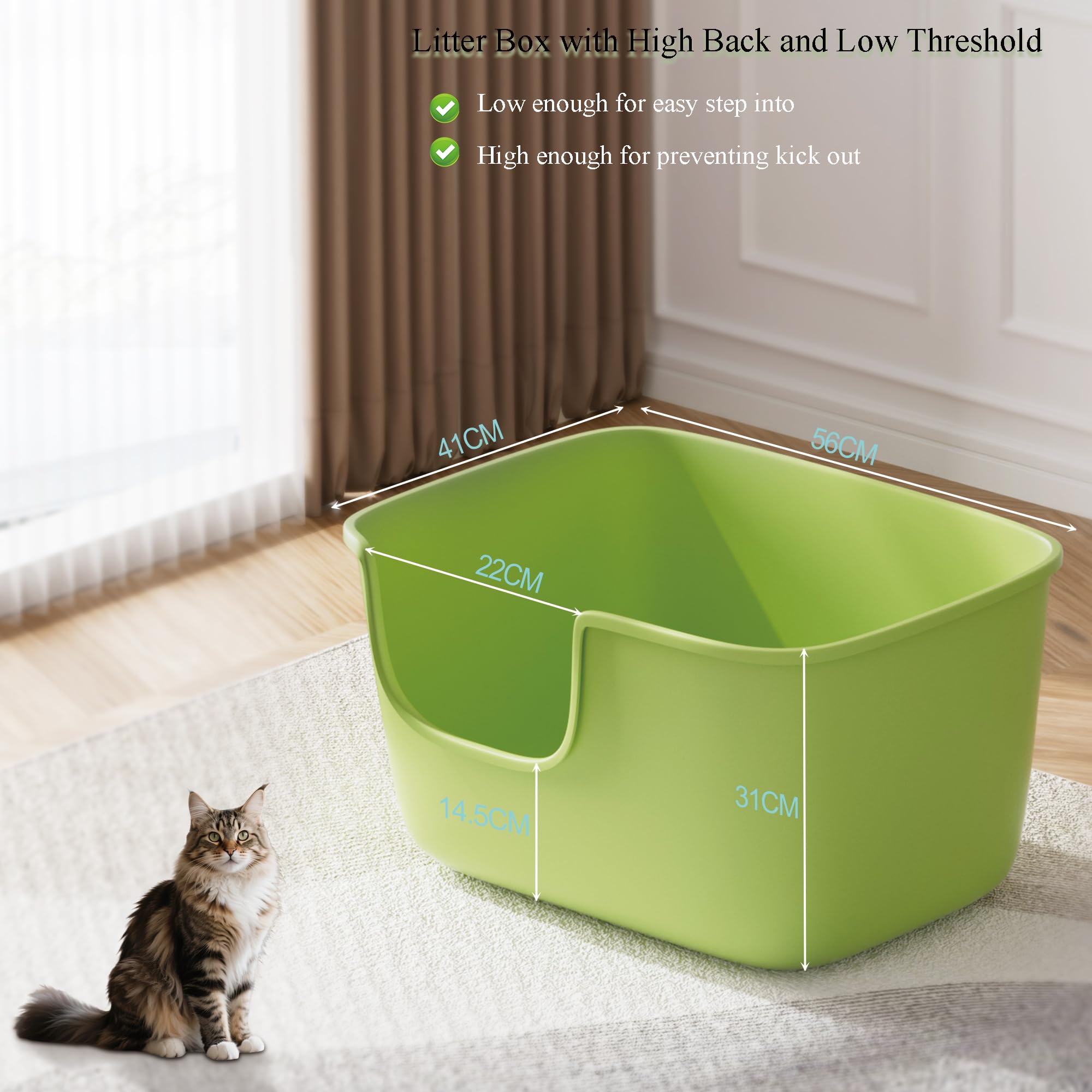 Bacs à Litière Jetables Pour Chat - Lot De 6, En Papier Recyclé, Ouvert, Bord Haut - Écologique Et Pratique
