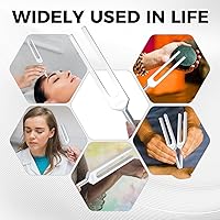 Vista 5 de Diapasón de 528 Hz para sanación de sonido, alivio del estrés, chakra, instrumento musical, relajación, meditación con martillo de silicona y bolsa