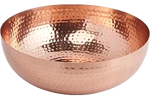 Creative Co-Op Round Hammered Metal Bowl in a Stunning Copper Finish
