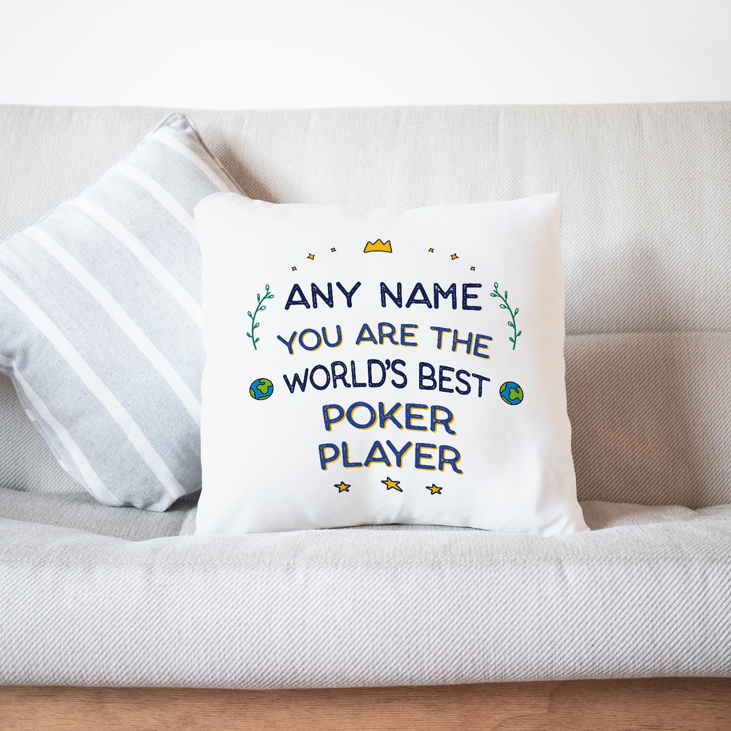 MUGFFINS Cojín Personalizable 40x40 Cm Para JUGADORA DE Poker