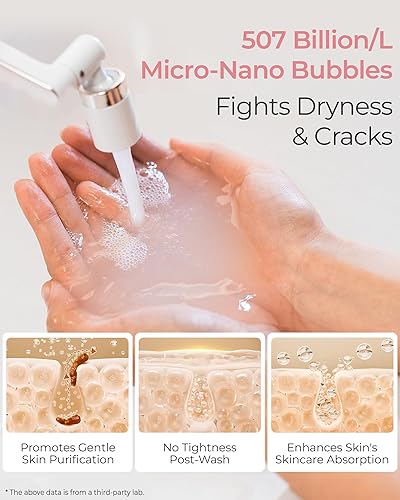 Miniatura 6 de Waterdrop BFC3-Lite  Filtro de agua para lavado facial, filtro para lavabo de baño para piel, reduce 99% de cloro, limpieza profunda a nanoescala,