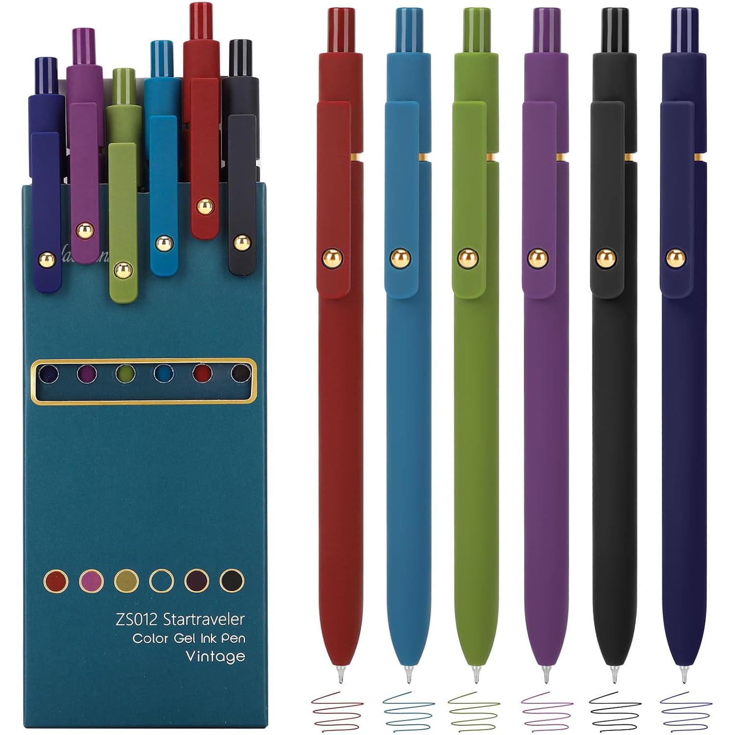 Ddaowanx Colorful Gel Pens, 0.5mm Fine Point Retractable,Multi Colored Pens for Journaling and Sketching,School Supplies,Stuffers for Teens, Gifts for Women — image 1