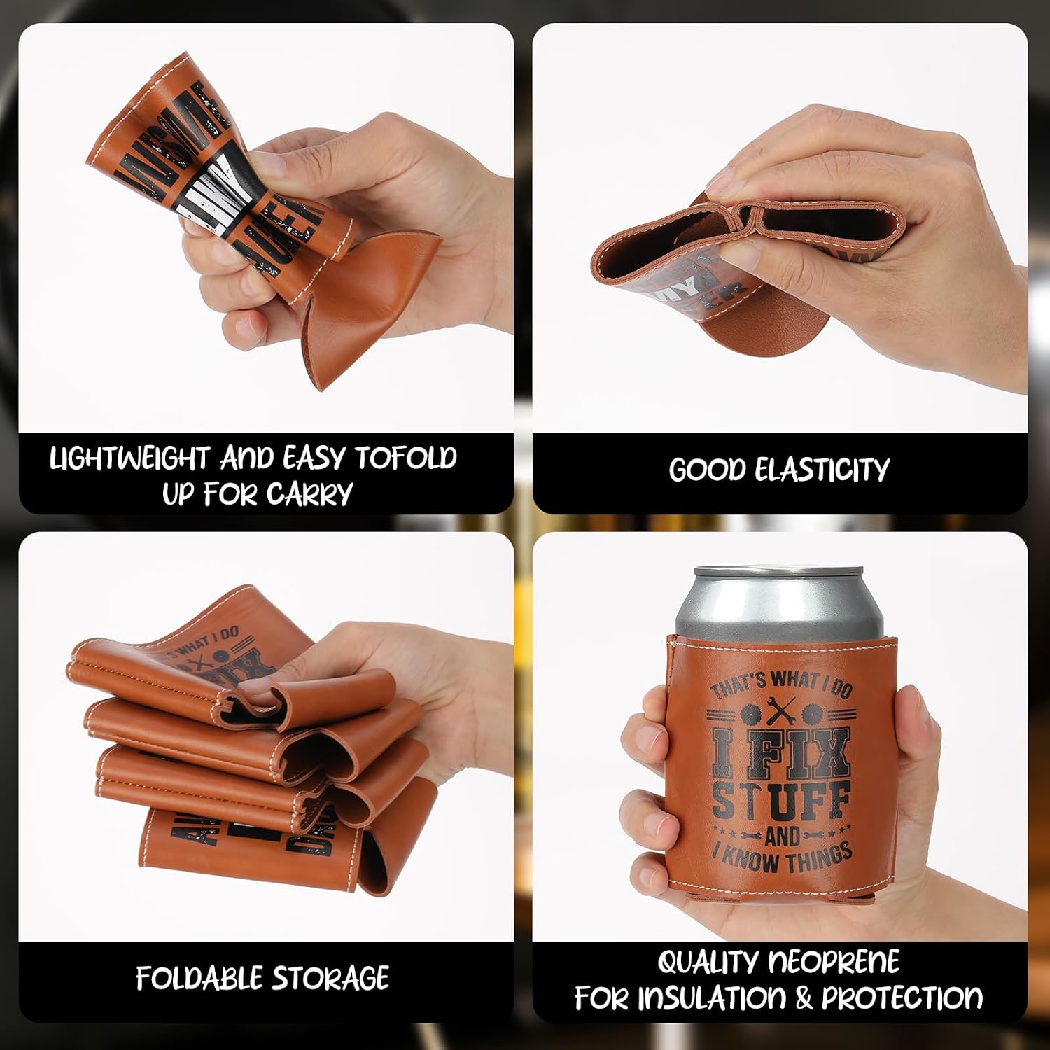 Retirement Gifts for Men 2025-2 PCS The Legend Has Retired Leather Can Cooler Sleeves Holder Father's Day Gifts for Men, Him, Dad, Husband, Coworkers Best Retirement Gift Idea Party Favor