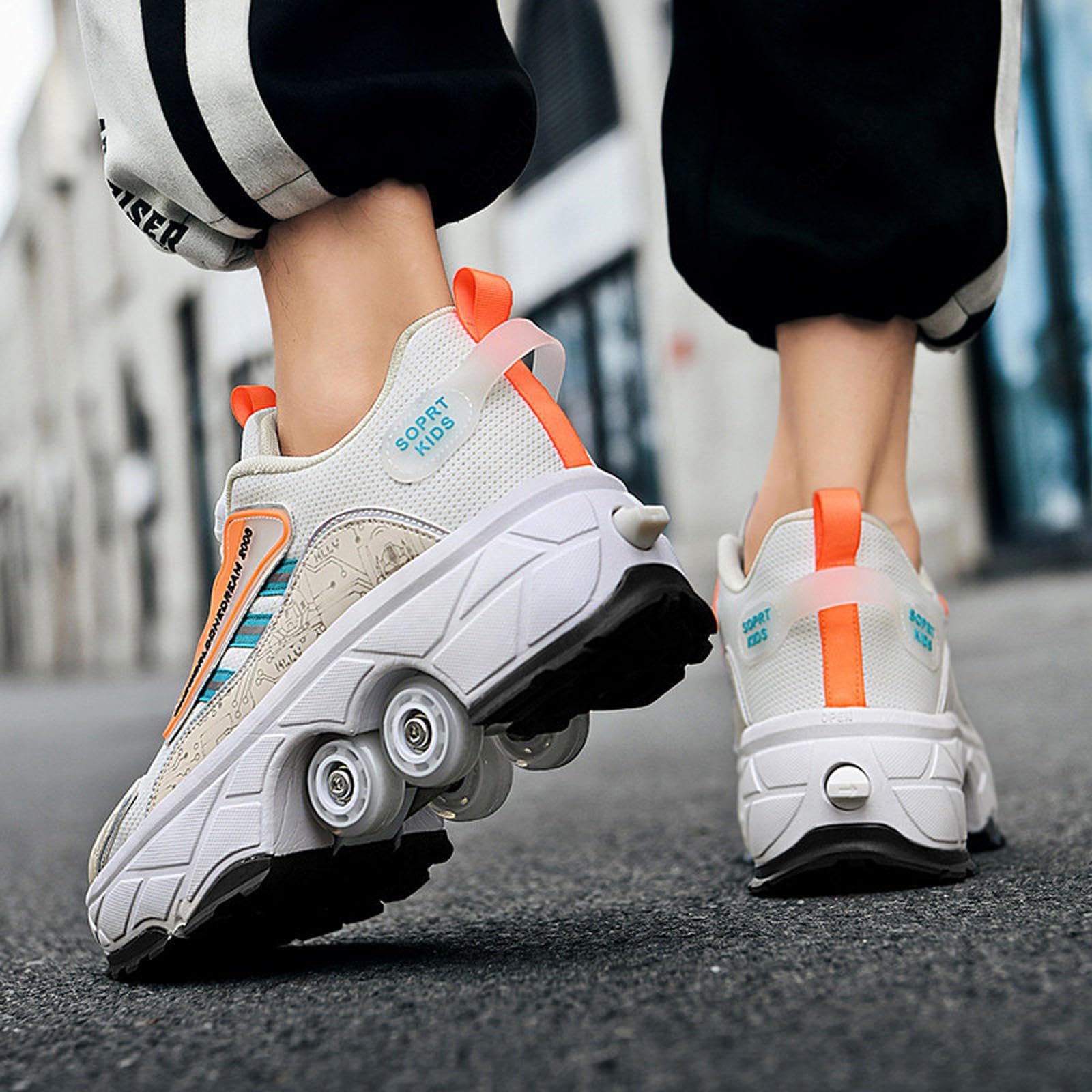 Roller Skate Shoes Rollschuhe Schuhe Mit Rollen Skateboardschuhe,Inline-Skate, verstellbar Damen Schuhe mit Rollen,39