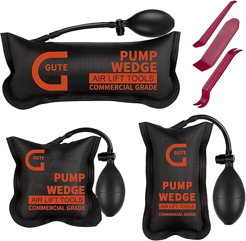 Gute 3Pack Air Wedge Bags Pump, Commercial Inflatable Air Wedges Pump Tool