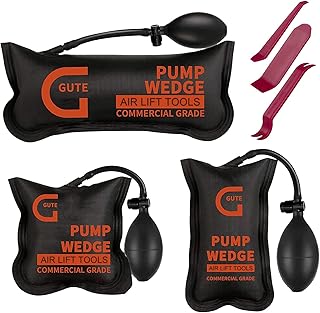 Gute Air Wedge Bag Pump, 3Pack Commercial Inflatable Air Wedge Pump Tool,Air Wedge Pump Bag Tool-Professional Leveling Kit,Air Wedge Bag for Variety of Jobs. 300 LB Rating (3Sizes)