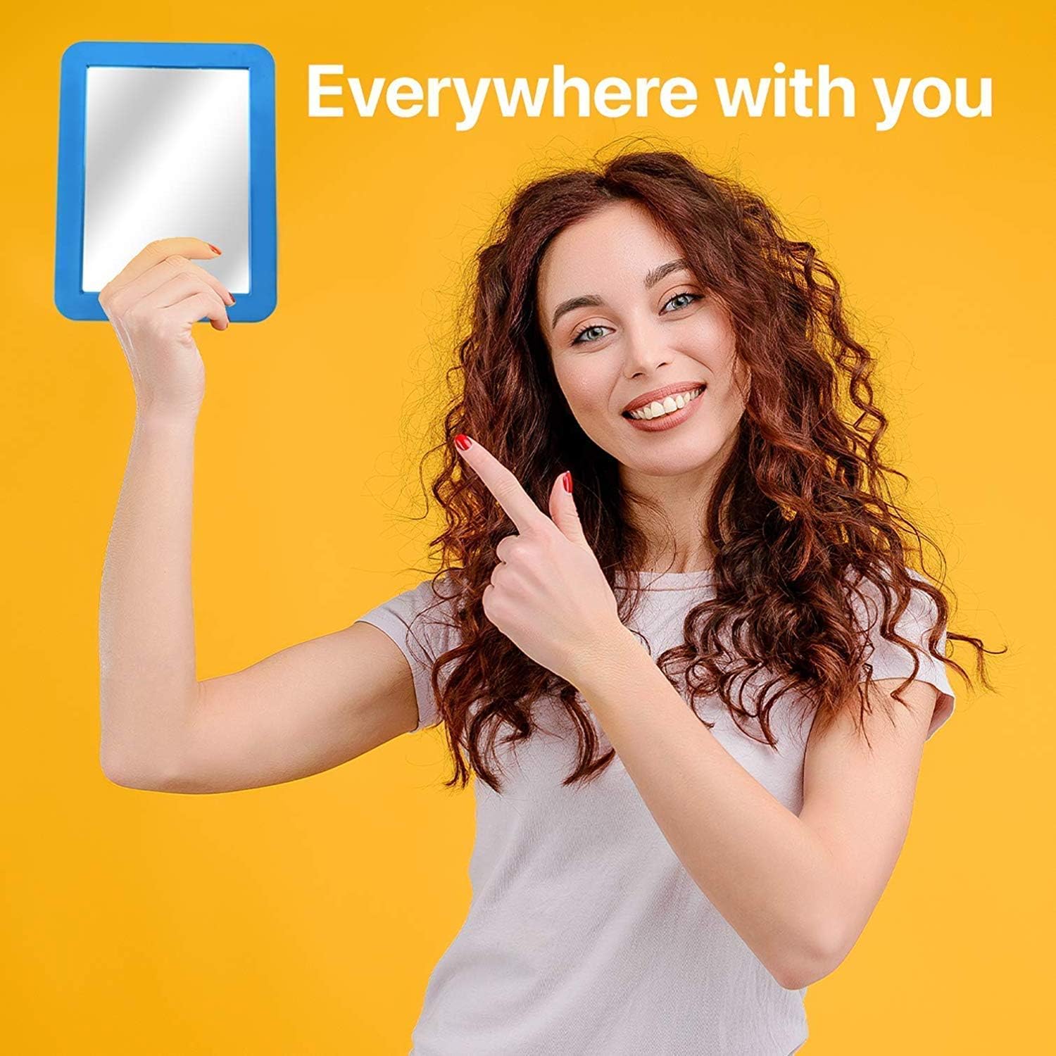 5 1/4 x 6 7/8 Inch Magnetic Locker Mirror - Real Glass : Office Products