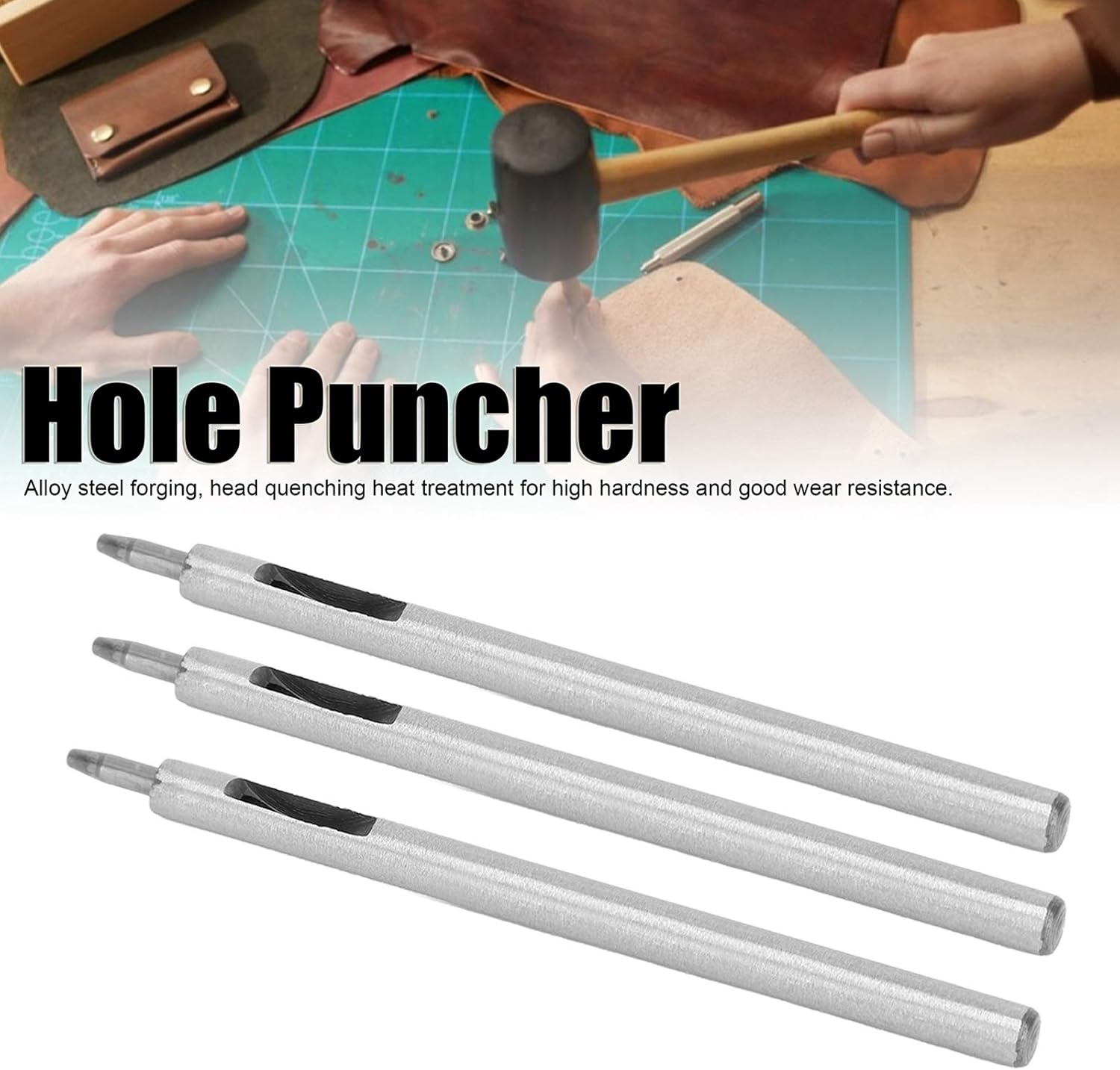 Leather Hole Punch Cutter, DIY Leather Craft Cutter DIY Punch Tool Belt