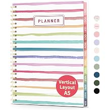 Forvencer Teacher Planner 2026-2027, Academic Year Jul 2026 - Jun 2027, A5 | 6.3"x8.5", Weekly & Monthly Planning Book with 7 Periods, School Lesson Agenda for Teacher Student Homeschool, Color Stripes
