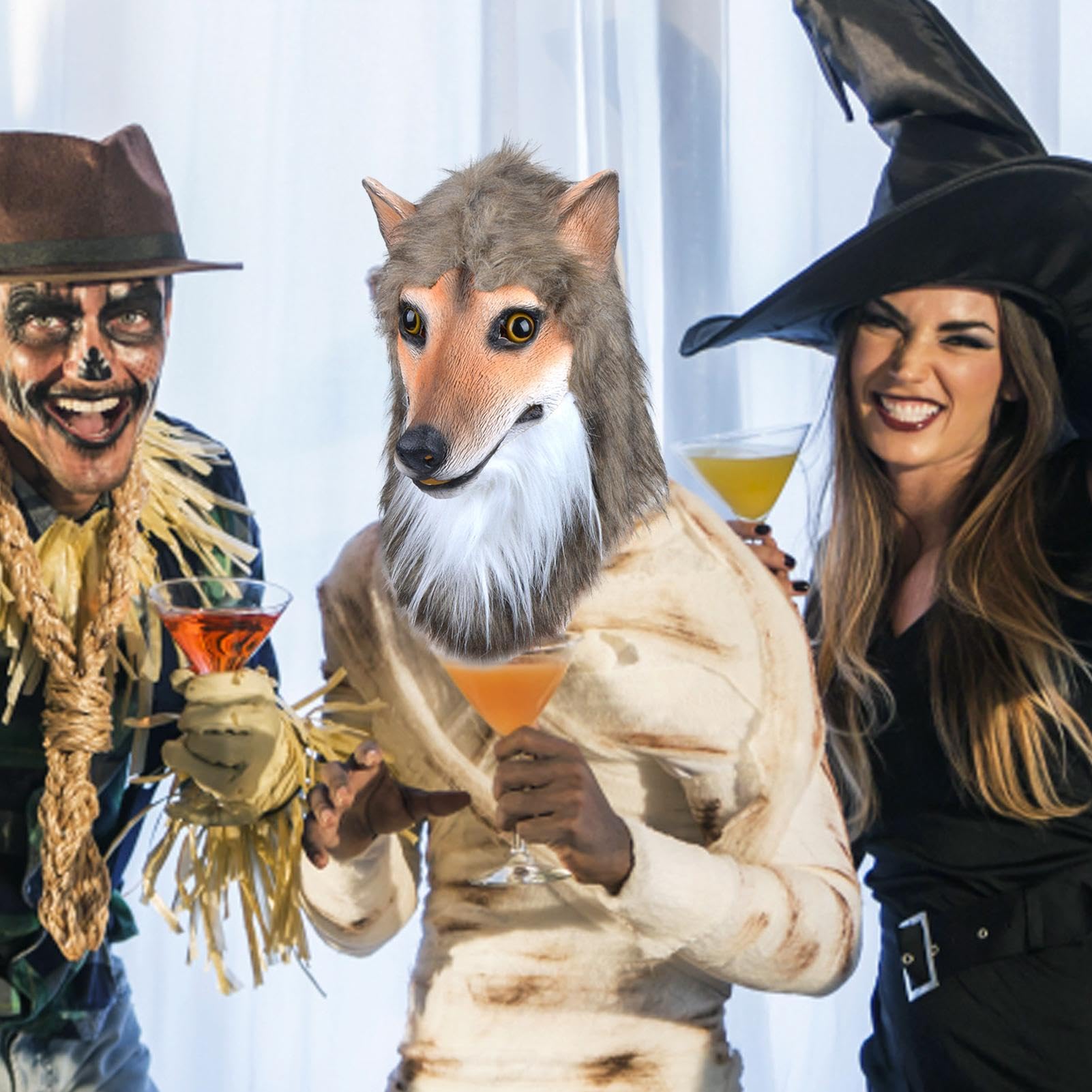 Halloween nakrycie głowy lateks straszne realistyczne rekwizyty do odgrywania ról | Straszne Halloween osłona twarzy na jesień ognisko wakacje festiwal impreza dom szkoła zdjęcie gotyckie specjalne okazje