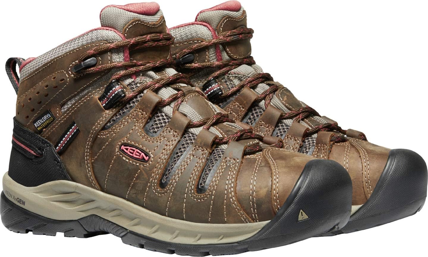 KEEN Utility Women's Flint 2 Mid Soft Toe Waterproof Work Boots Construction : Clothing, Shoes & Jewelry
