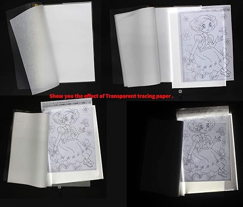 Miniatura 9 de Fanglingtech Almohadilla de trazado A4, tablero de luz LED, cajas de luz para artistas, portátil, ultrafino, ajustable, USB, para dibujo, bocetos,