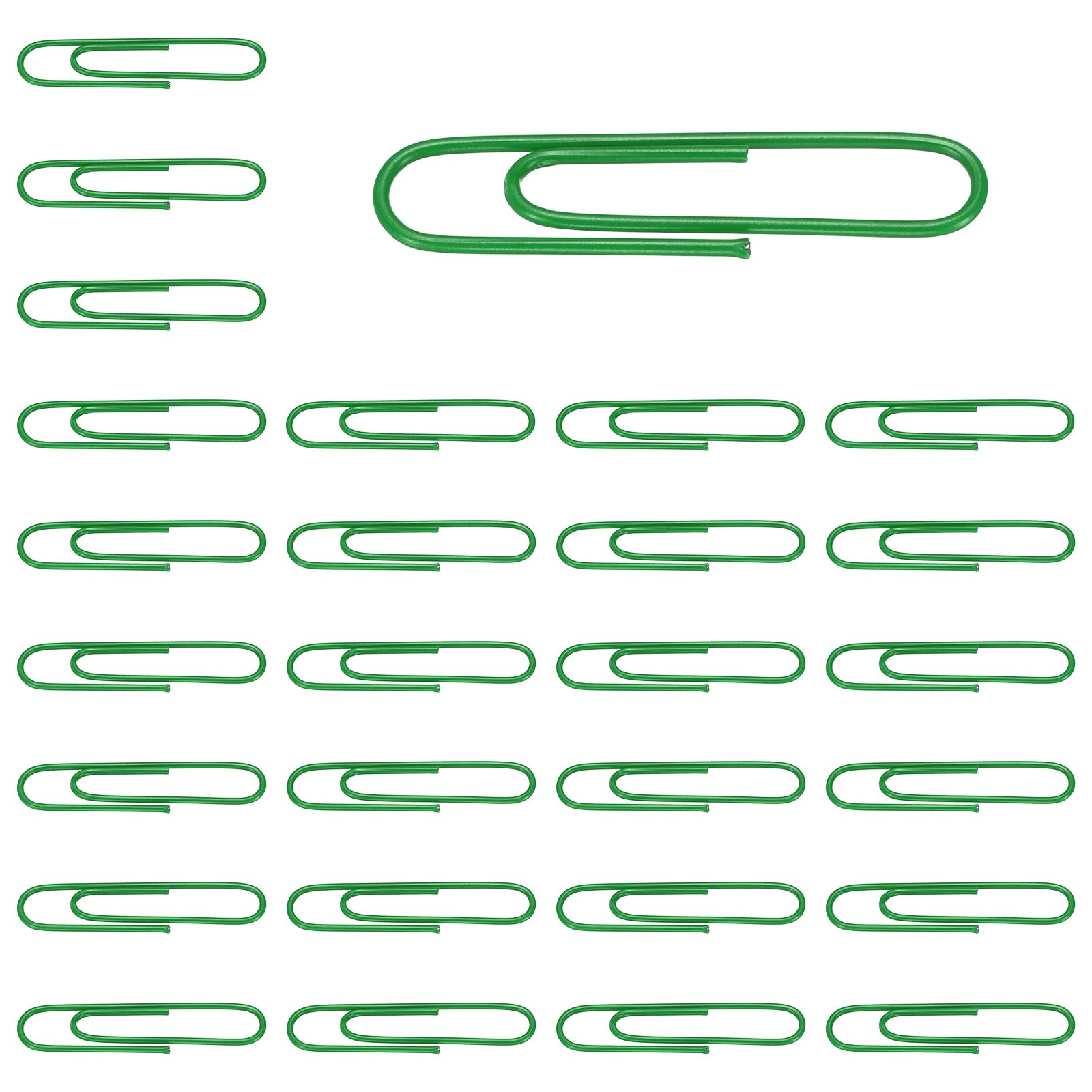 PATIKIL Pin Shape Paper Clip 150Pcs 5 x 1cm Large Metal Pin Green