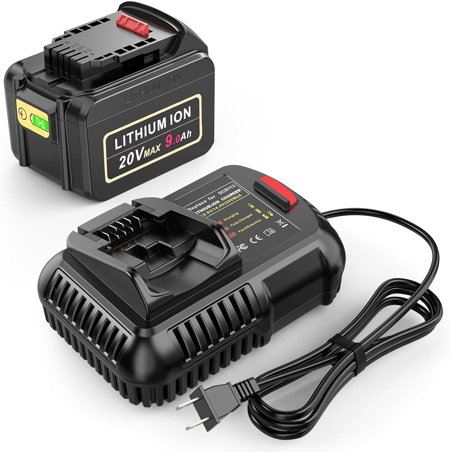 Fancy Buying 6.0Ah 20V Max Battery for Dewalt 20V Battery Compatible with Dewalt Batteries DCB205 DCB206 DCB207 DCB204 DCB201 DCB200 DCD DCF DCG Series Cordless Power Tools 4 Pack
