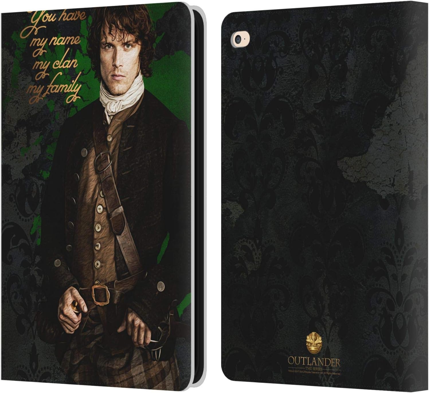 Head Case Designs Officially Licensed Outlander Jamie Portraits Leather Wallet Case Compatible with Apple iPad Air 2 (2014)