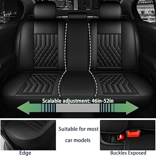Miniatura 3 de Funda de asiento de automóvil para Kia K5 2021-2025, fundas de asiento suaves impermeables con compatible con bolsa de aire, accesorios interiores