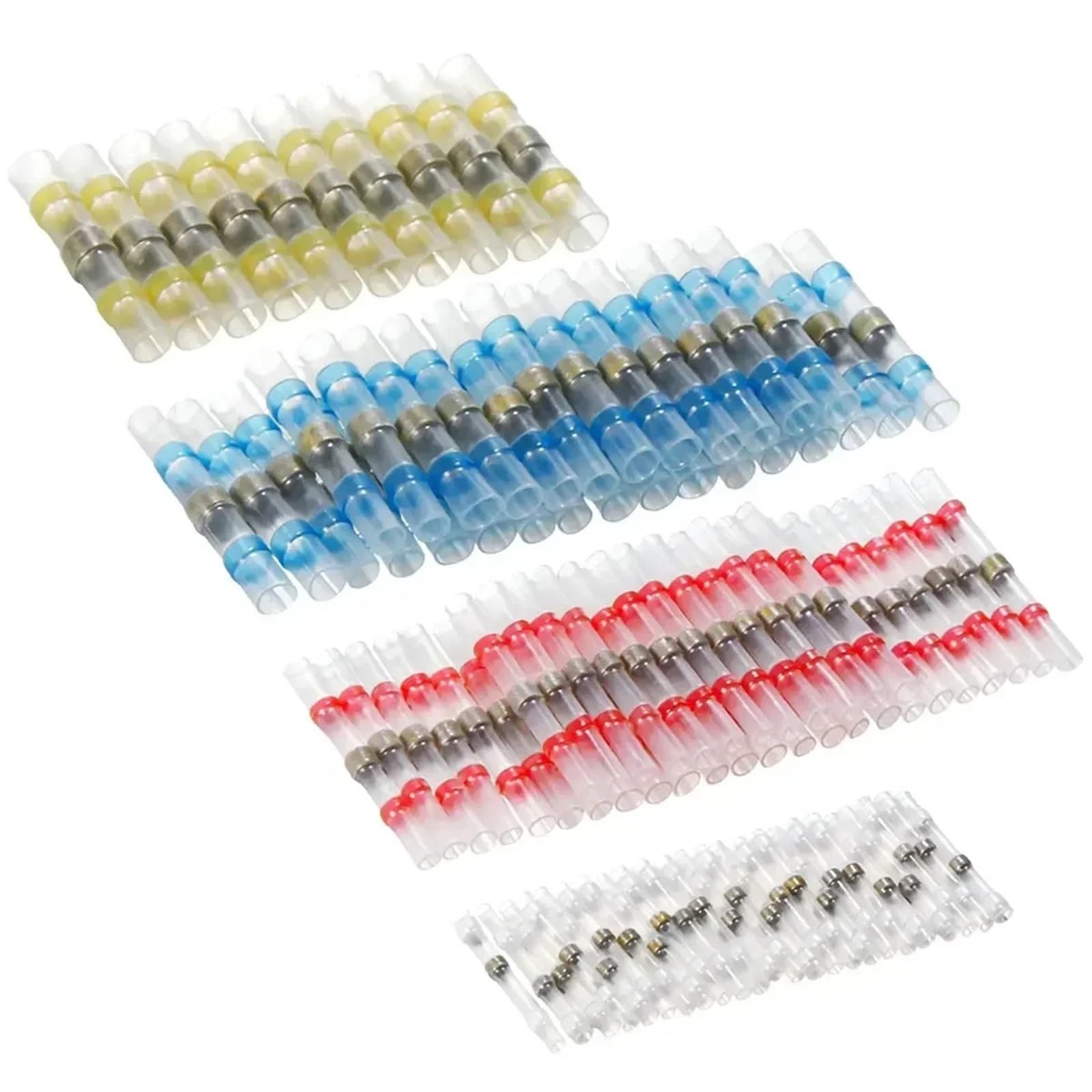 Terminales termorretráctiles impermeables y tubo de manguito de soldadura para cables