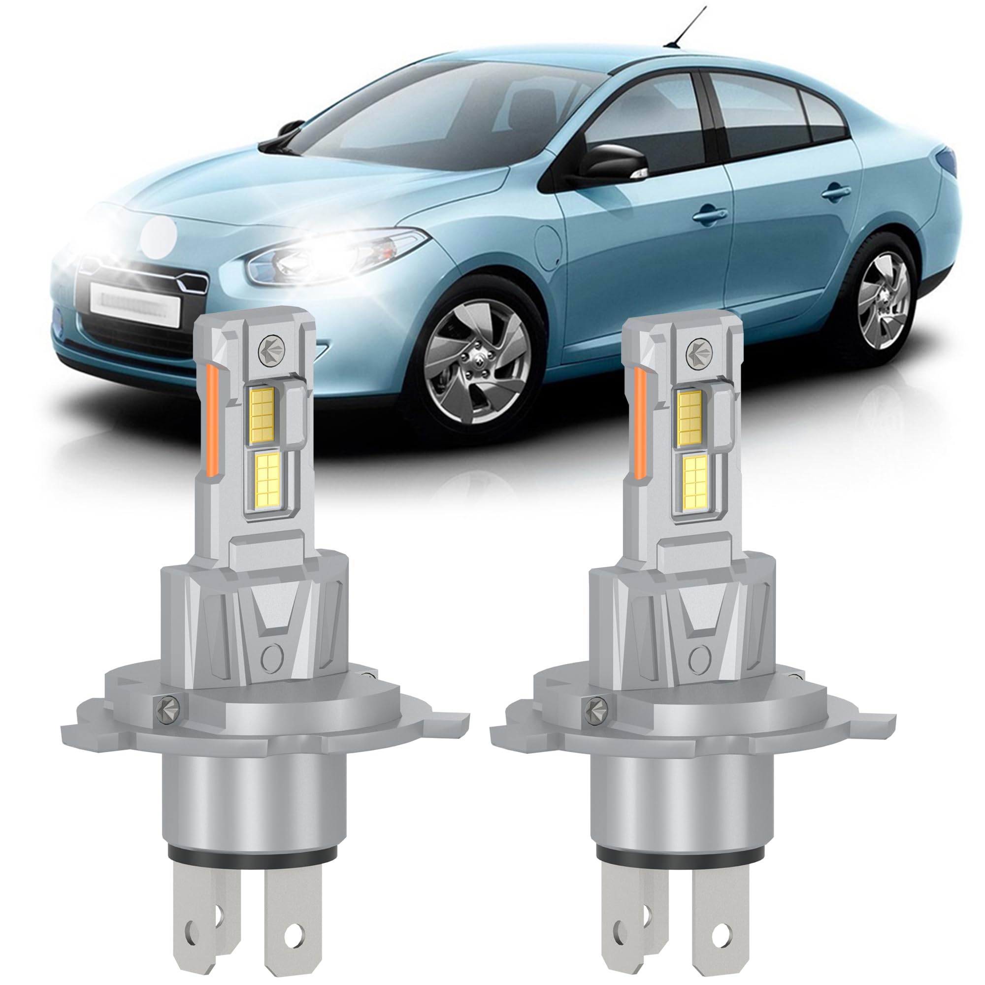 Żarówka LED H4 120W 20000LM 6000K Biała Zimna, Zestaw 2 szt.
