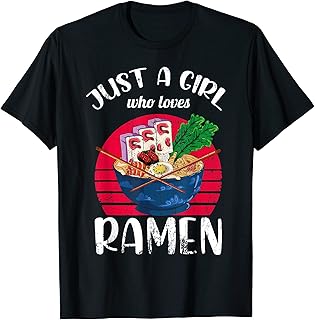 Sólo Una Chica Que Ama El Ramen Otaku Fideos Japoneses Anime Camiseta