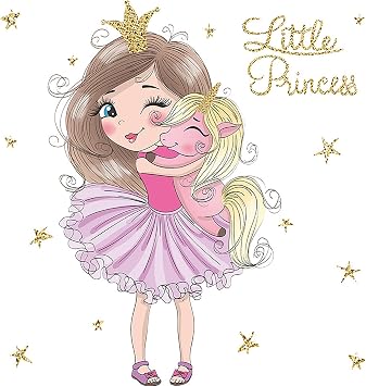 Wall Stickers for Girls Bedroom, Princess Room Decor Stickers, Princess Sticker Wall Decals for Girls Bedroom, Peel and Stick