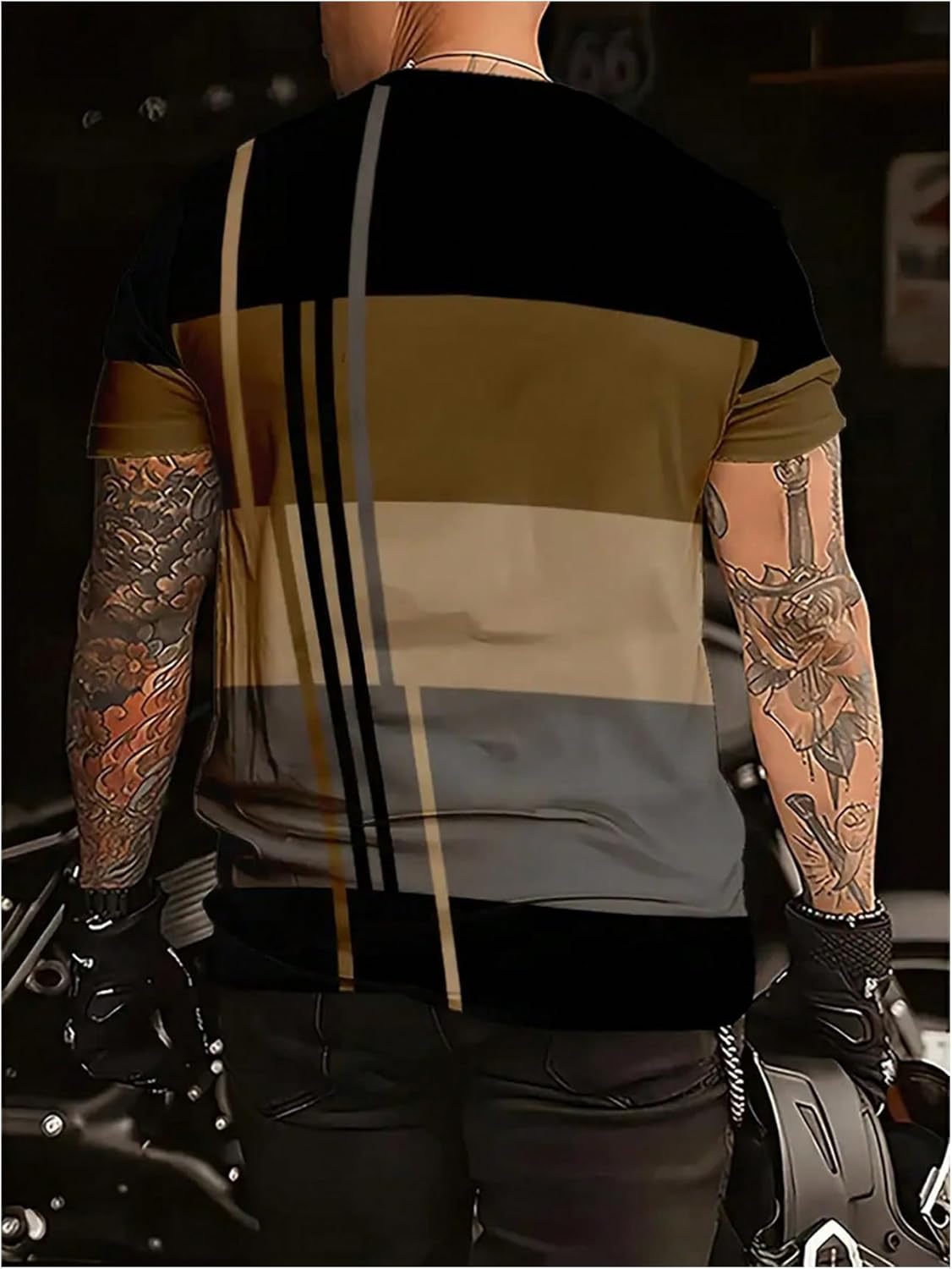 SOLY HUX Men's Summer Striped Color Block Tees Casual Crew Neck Short Sleeve T Shirts - Image 2