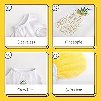 Vista 18 de Vestido de encaje para perro con girasol, bonito tutú para perros y gatos pequeños y medianos, amarillo, girasol