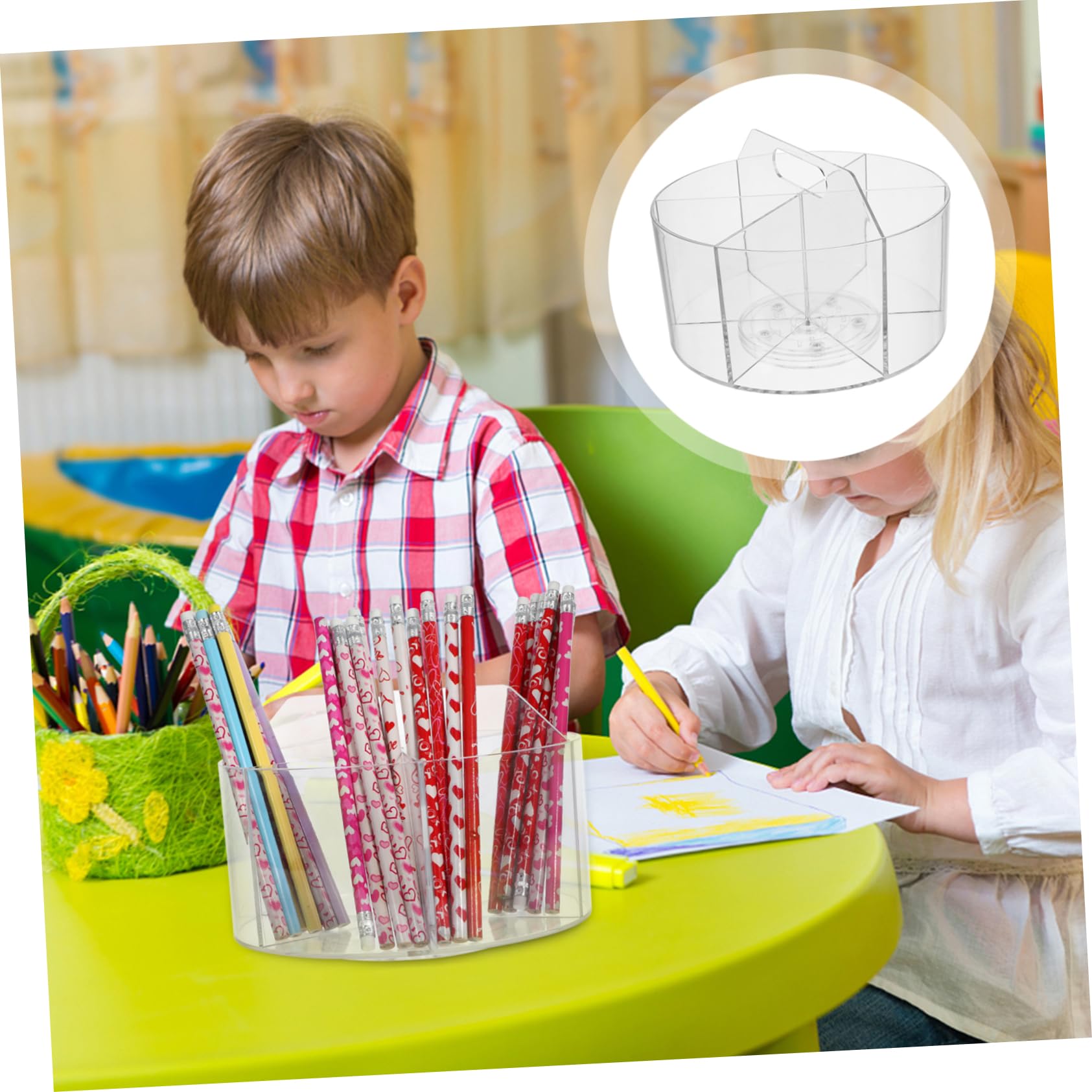 Gadpiparty Porte-stylo Rotatif Boîte à Stylos Pour Rangement De Bureau Organisateur Pour Pinceaux De Maquillage