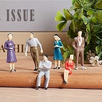 Vista 4 de Juexica 30 Piezas Figuras de Mini Personas 1:50 Escala Modelo de Trenes Arquitectónico Figuras de Personas Pintadas Figuras de Miniatura de Plástico