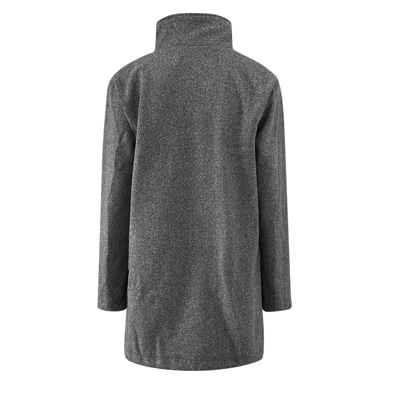 Generisch Giacca invernale da donna, trench, per il tempo libero, da donna, in lana, con tasche, giacca lunga da donna, alla moda, casual, con parte anteriore aperta