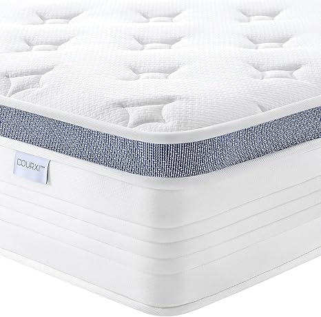 12 Inch Queen Size Mattress, Medium Plush Queen Hybrid Mattress with Gel Memory Foam for Better Sleep, Individually Pocketed Springs for Motion Isolation and Pressure Relief, 100-Night Trial