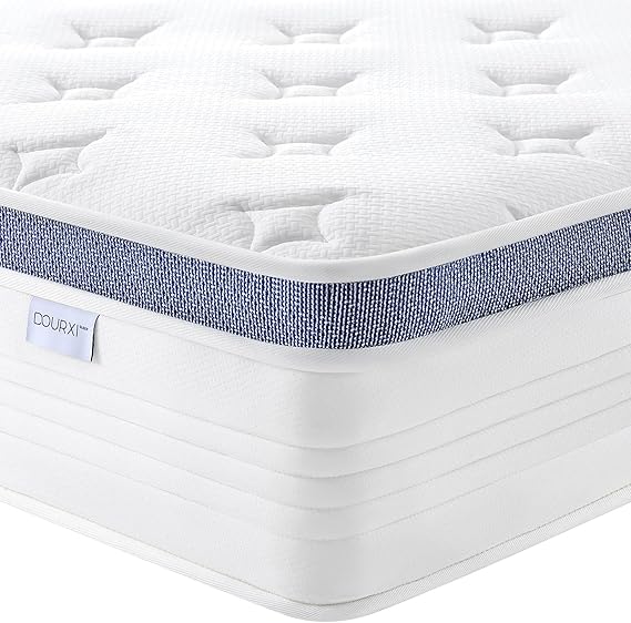 12 Inch Queen Size Mattress, Medium Plush Queen Hybrid Mattress with Gel Memory Foam for Better Sleep, Individually Pocketed Springs for Motion Isolation and Pressure Relief, 100-Night Trial