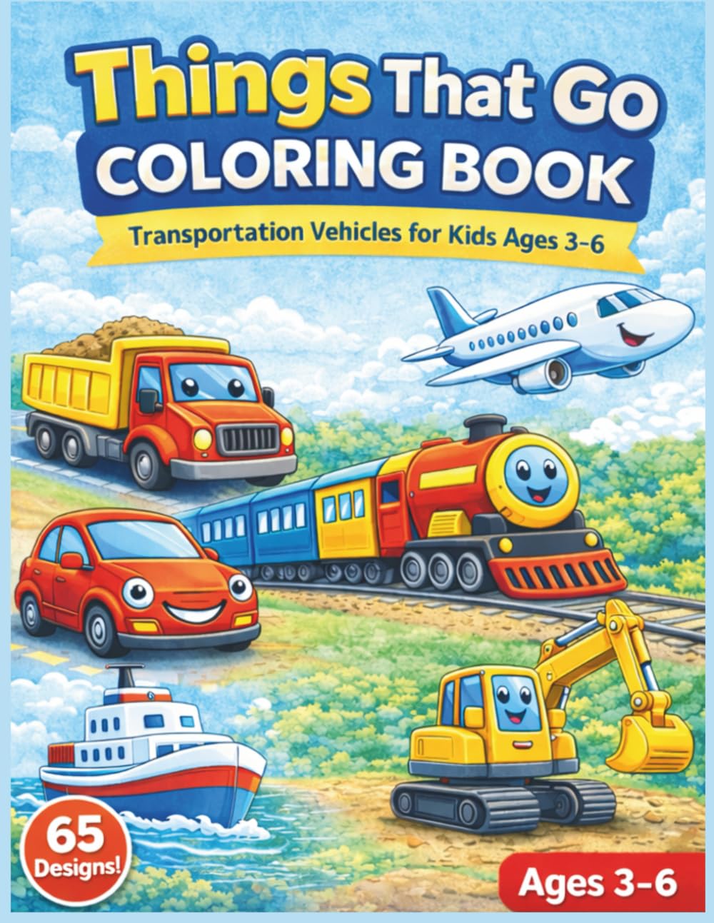 Things That Go Coloring Book: Transportation Vehicles for Kids Ages 3–6