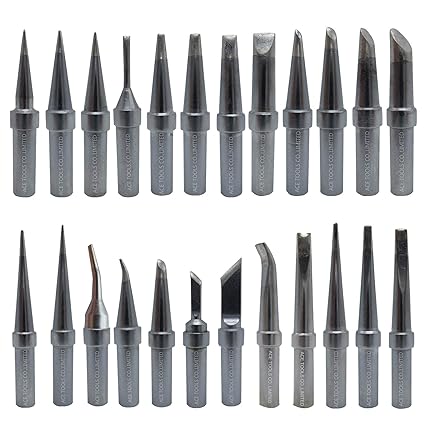 24 Pieces ACE Brand Soldering Tips Replace for WESD50 WES50 WESD51 WES51 PES50 LR20 PES51 LR21 WE1010NA WE1010 WECP WEP70 Solder Iron Handle Tips