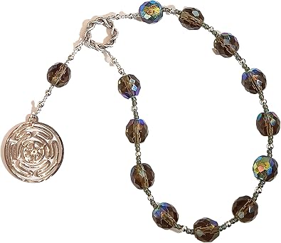 Hekate Hecate Pocket Prayer Beads with Hecates Wheel Greek Goddess of Magic and Witchcraft, Night and the Darkness, and Protection of the Home and Women