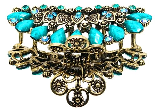 Miniatura 5 de Fashion & Lifestyle Pinza de mandíbula grande de aleación de metal para mujeres y niñas, pinza bastante fuerte, pasador antideslizante, agarre hacia