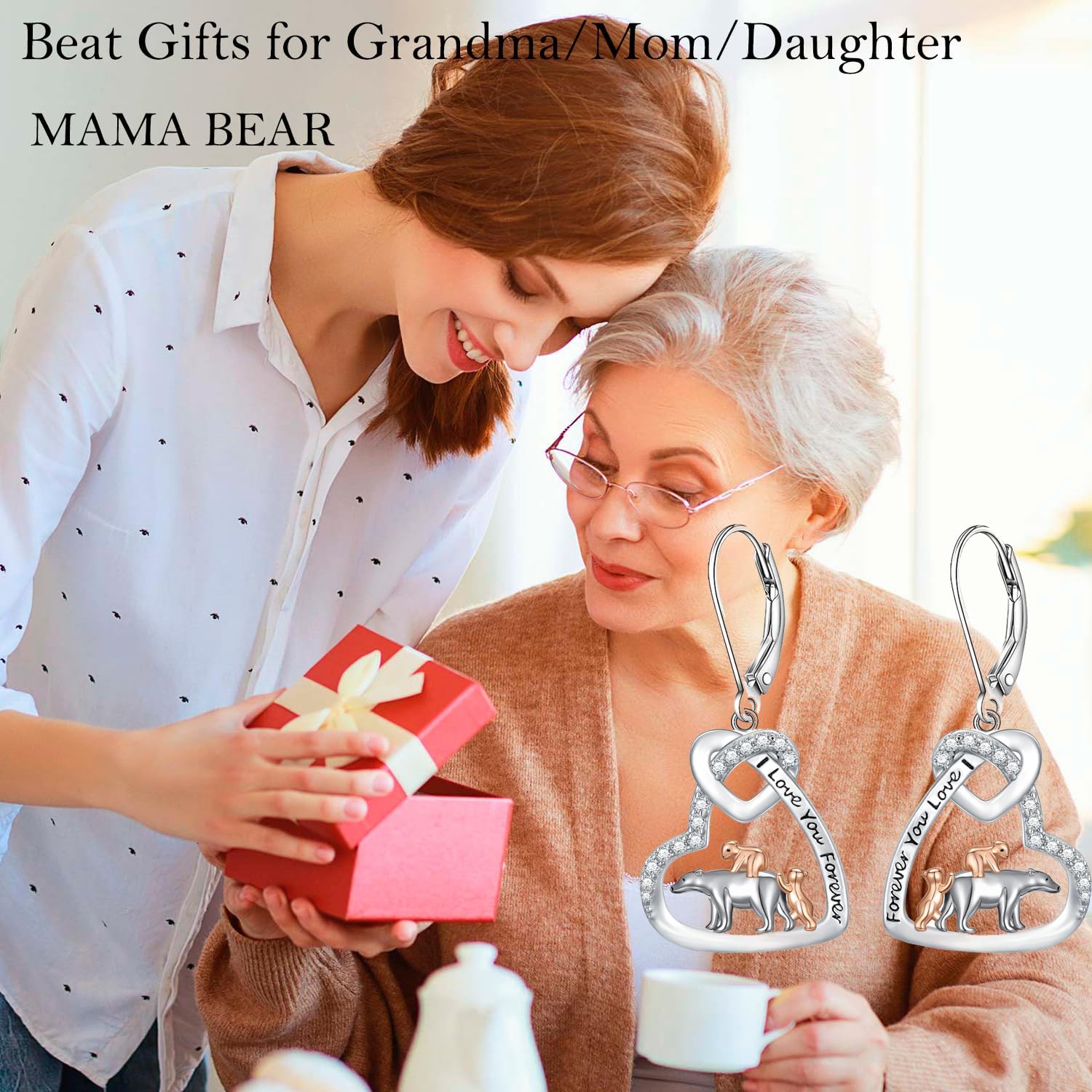 Black Cat/4th of July/Bat/Spider/Pumpkin/Wolf/Bunny/Sun and Moon/Turtle/Raven 925 Sterling Silver Leverback Dangle Earrings Moon Gothic Christmas Earrings Jewelry Gift for Women - Image 5