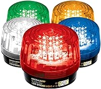 Vista 3 de Seco-Larm SL-1301-SAQ/B Luz estroboscópica de lente azul, 10 tiras LED verticales (54 LEDs) aumentan la visibilidad desde varias direcciones, sirena