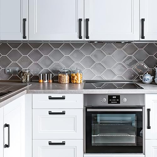 Miniatura 10 de Tiradores de gabinete de cobre antiguo de 5 pulgadas, manijas de cocina, pomos de cajón, tiradores cuadrados de aleación de zinc maciza, paquete de 5