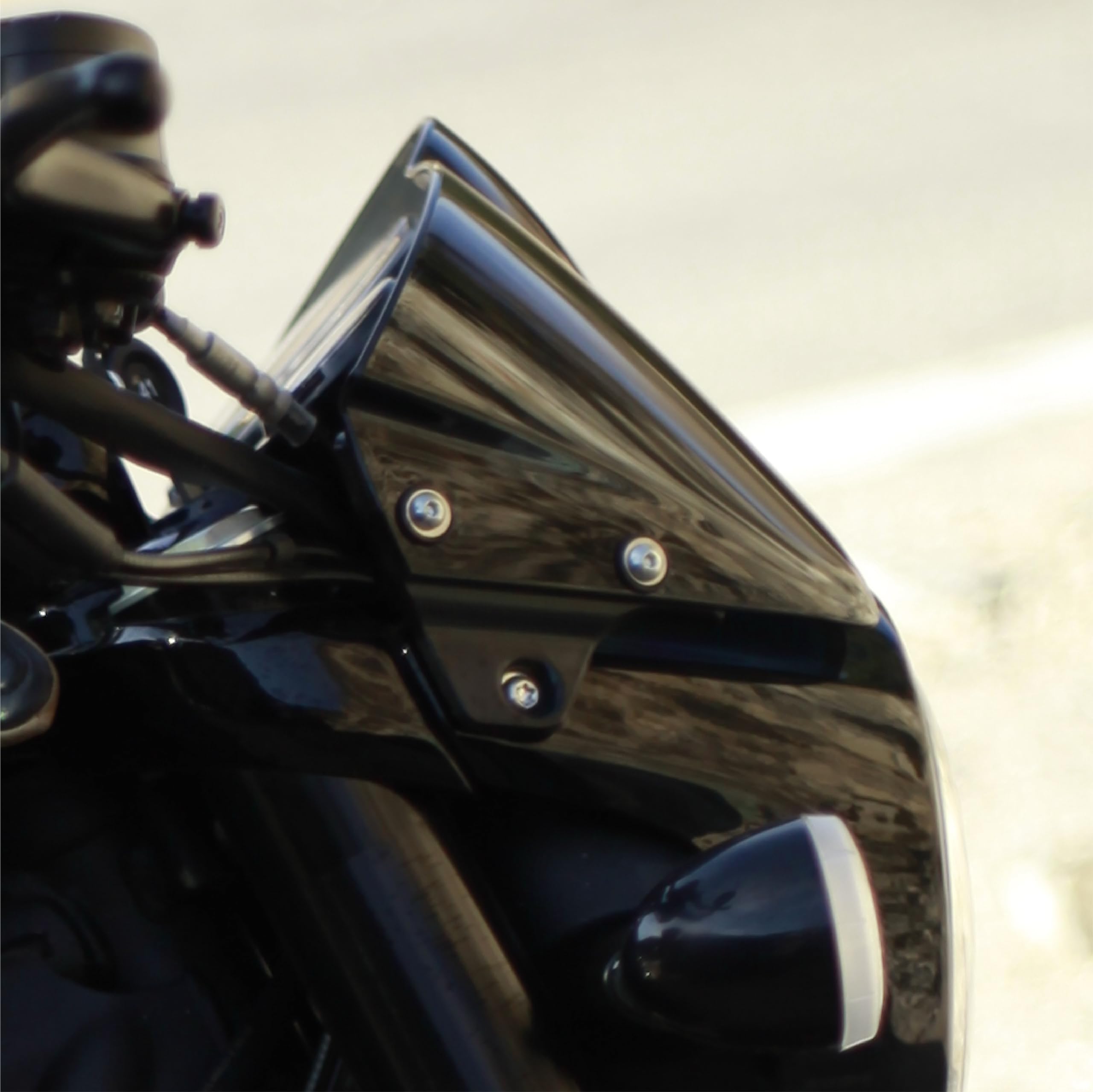 AGC Bulle de Fusil Shotgun 650 pour Motocyclette, Verre trempé fumé, Avant