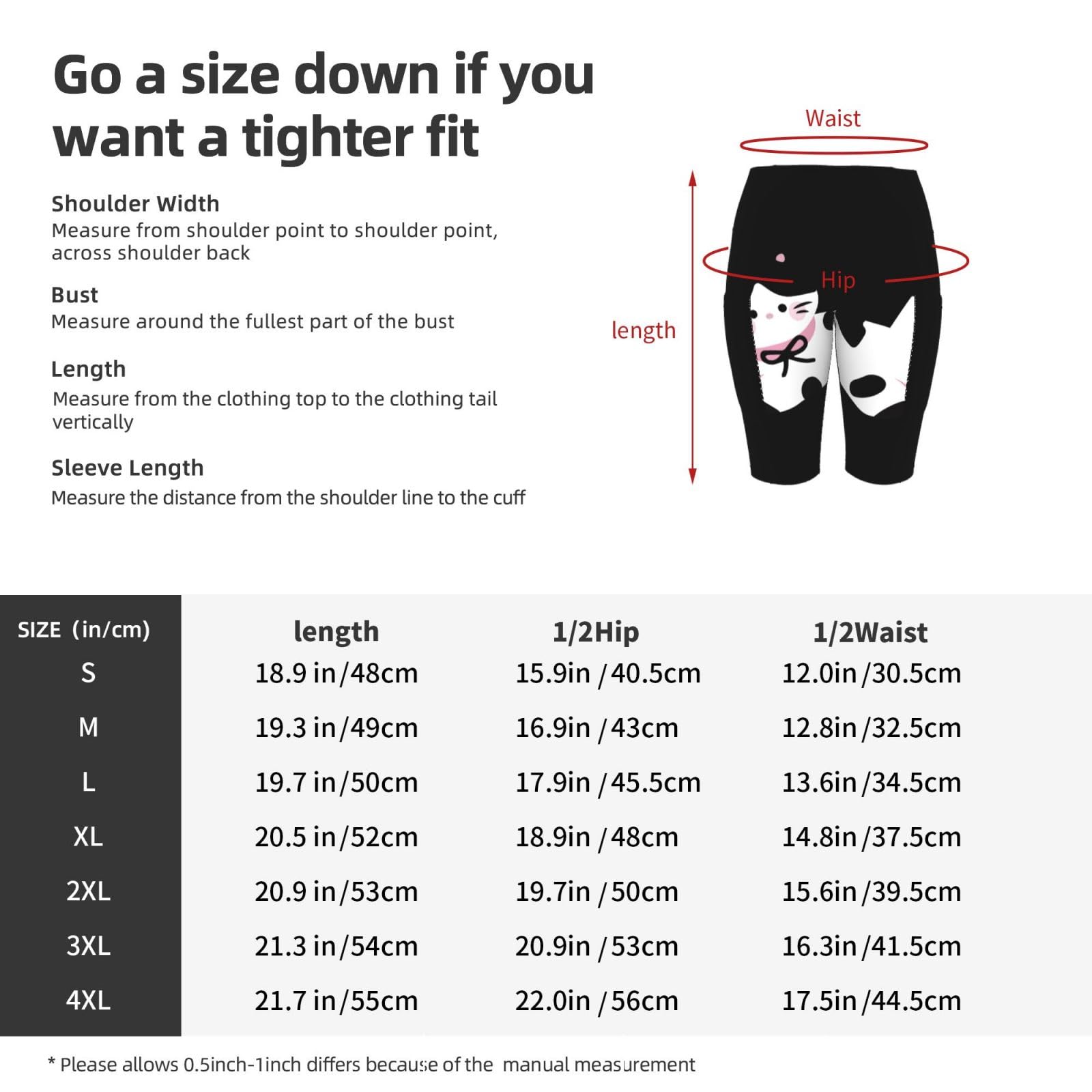Cow Kitty Tummy Control rozciągliwe legginsy z kieszeniami, Czarny, M